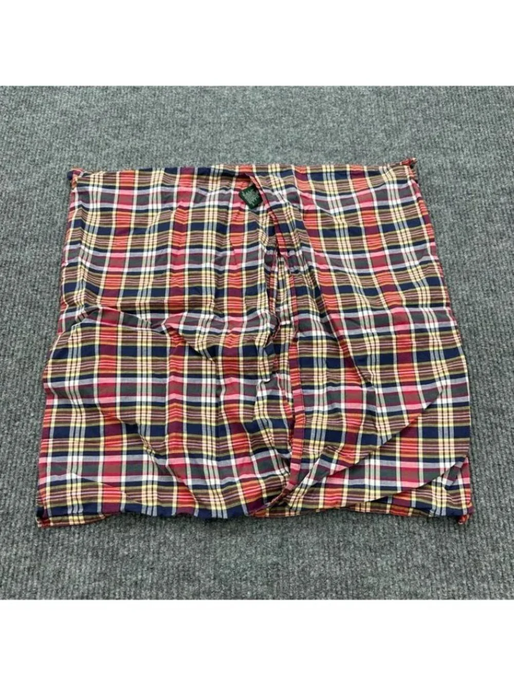 Lauren Ralph Lauren Kennebunkport 100% Cotton Madras Plaid Pillow Euro Sham Case